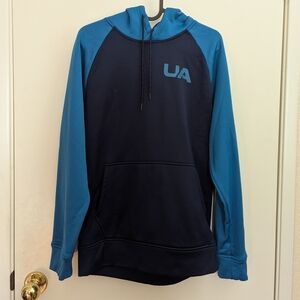 Under Armour Loose Coldgear Blue Raglan Hoodie Women's Size Extra Small XS